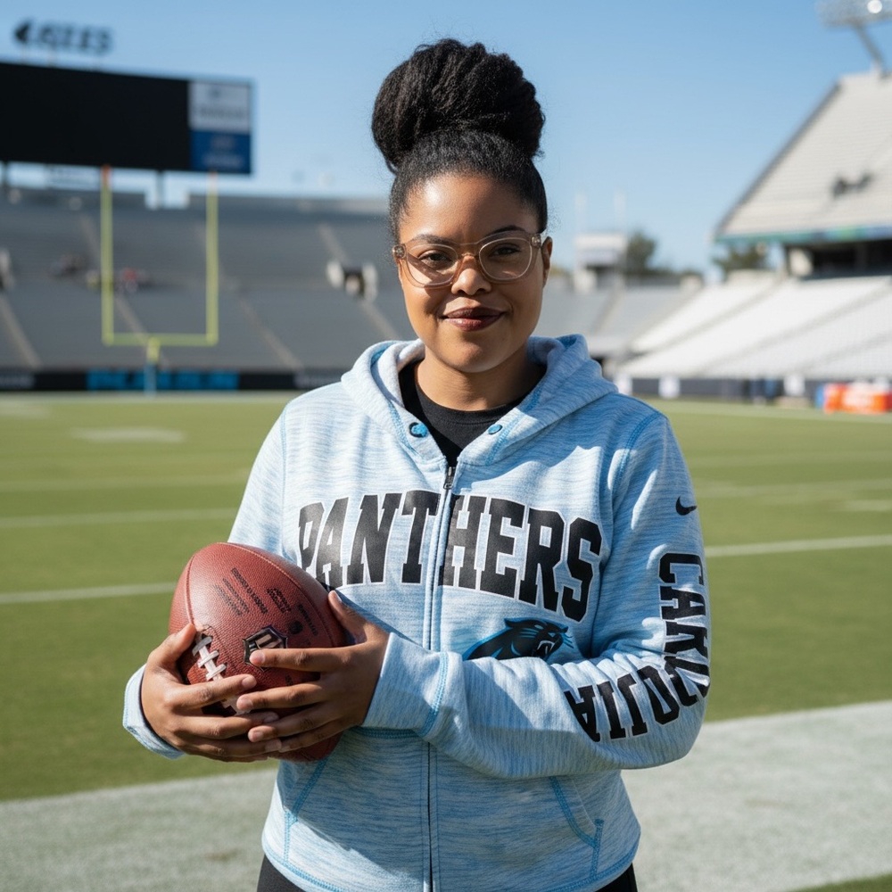 NFL: Carolina Panthers Blue Space Dye L/S Full Zip Hoodie 🏈🐆